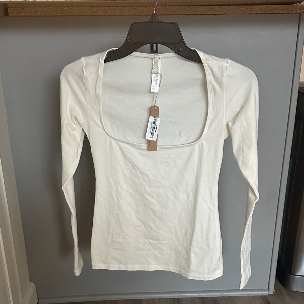 Skims cotton Jersey Scoop Neck Long Sleeve